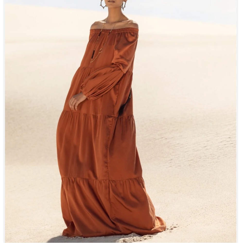 DIARRABLU Sustainable Kudi Maxi Dress - Solid Rust